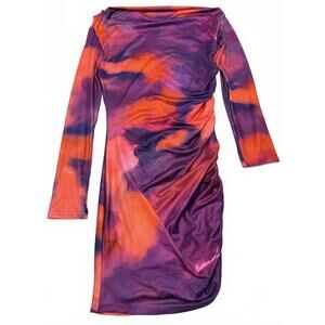 SHEIN Long Sleeve Tie-Dye Bodycon Dress Size L